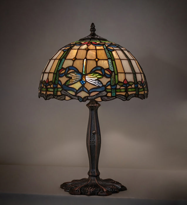 Meyda Tiffany 138586 One Light Accent Lamp, Mahogany Bornze