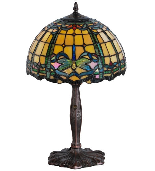 Meyda Tiffany 138586 One Light Accent Lamp, Mahogany Bornze