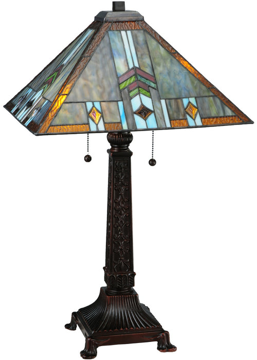 Meyda Tiffany 138772 Table Lamp, Mahogany Bronze