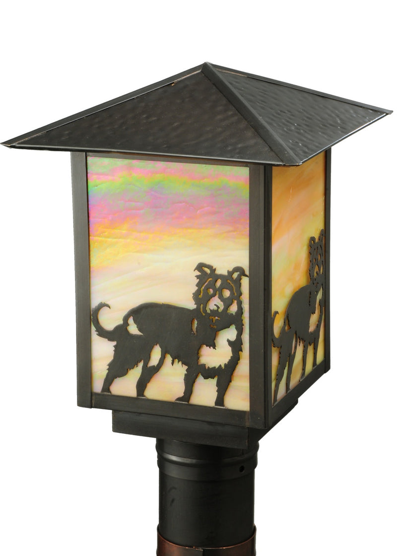 Meyda Tiffany 138801 One Light Post Mount, Craftsman Brown