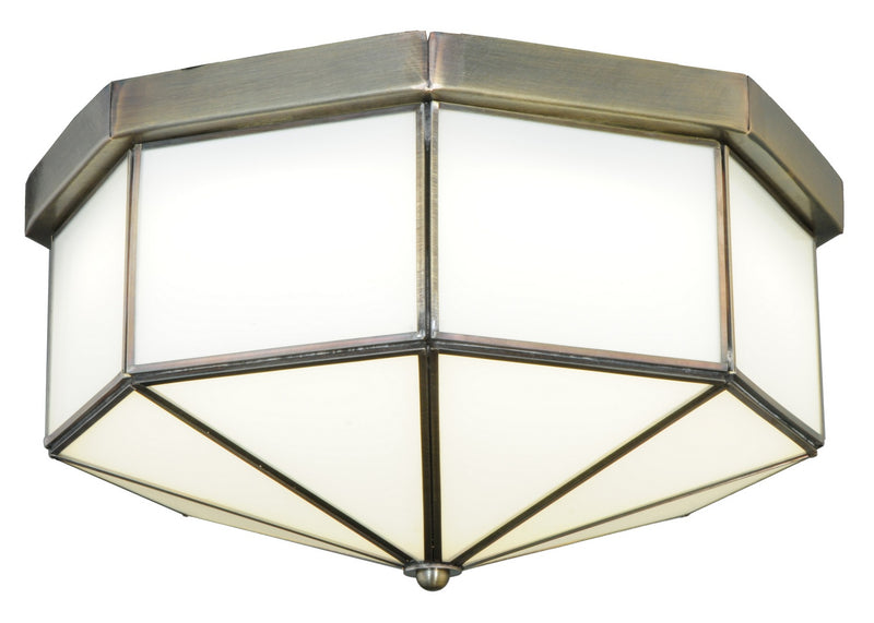 Meyda Tiffany 138821 LED Flushmount, Antique Brass