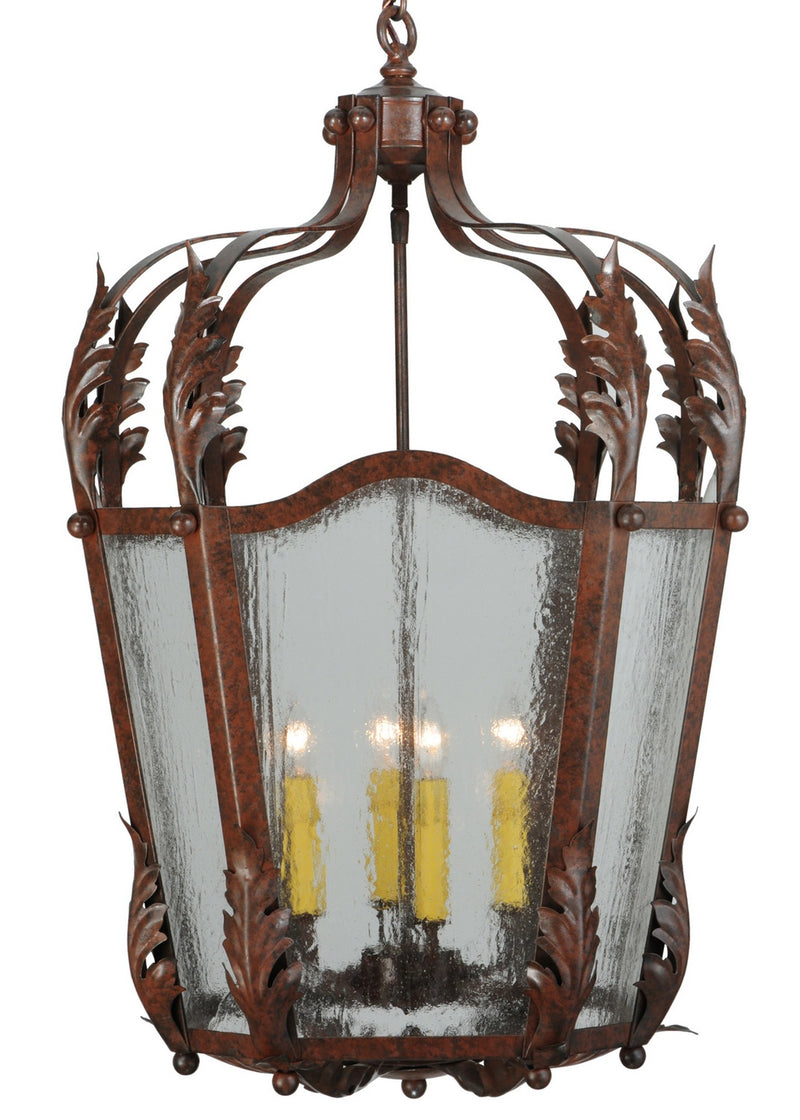 Meyda Tiffany 138822 Four Light Pendant, Rusty Nail