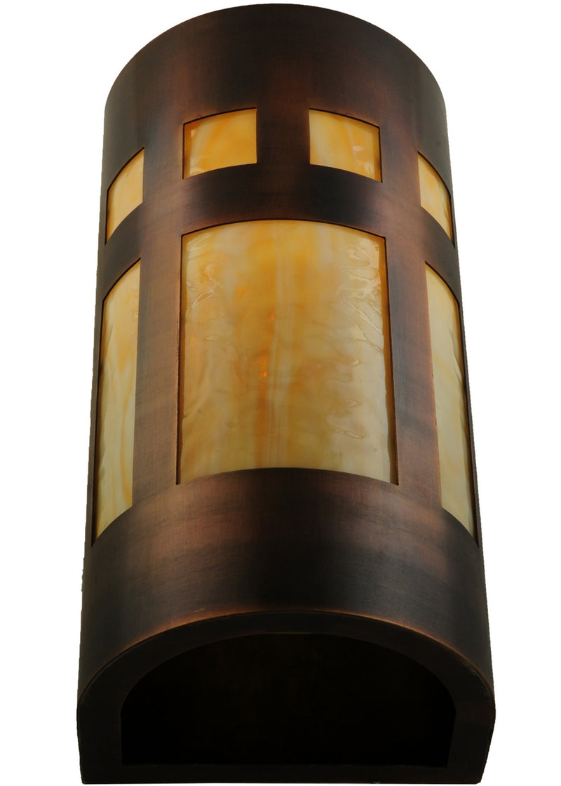 Meyda Tiffany 139105 One Light Wall Sconce, Craftsman Copper