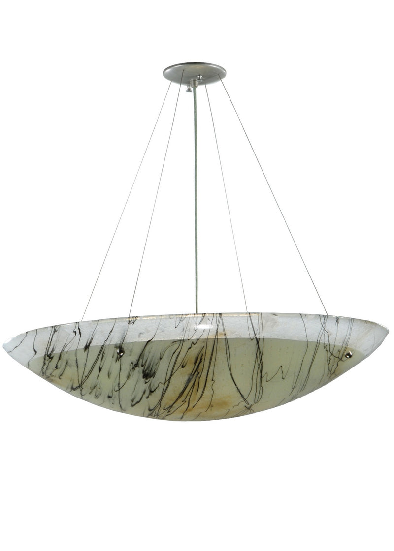 Meyda Tiffany 139162 Four Light Inverted Pendant, Nickel