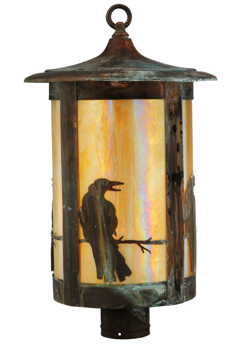 Meyda Tiffany 139412 One Light Post Mount, Vintage Copper