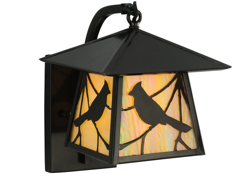 Meyda Tiffany 139439 One Light Wall Sconce, Craftsman Brown