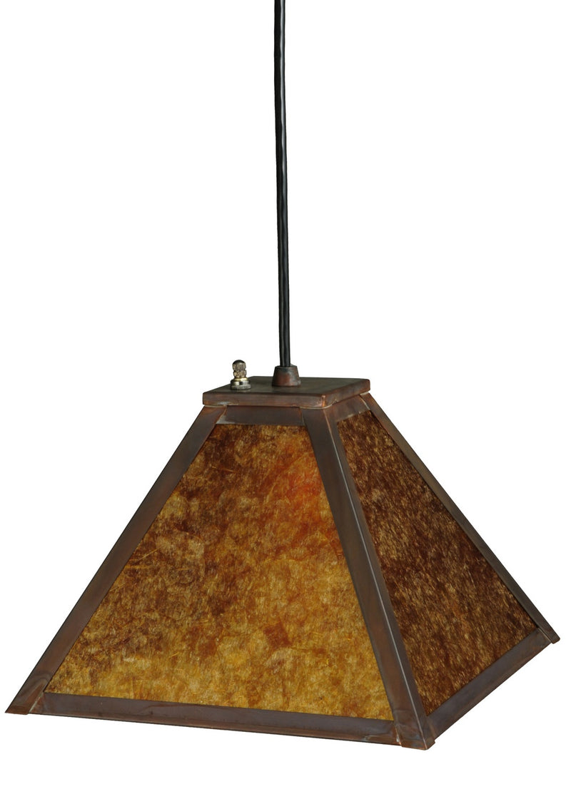 Meyda Tiffany 139476 One Light Mini Pendant, Vintage Copper