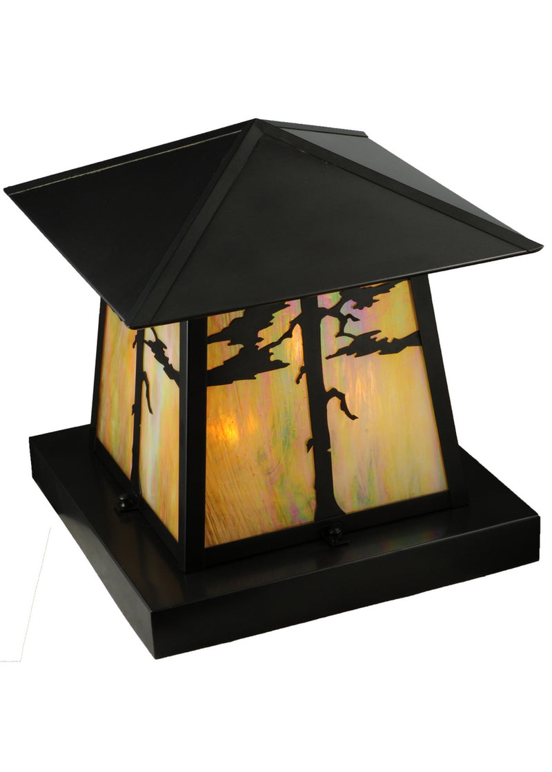 Meyda Tiffany 139490 Four Light Pier Mount, Craftsman Brown