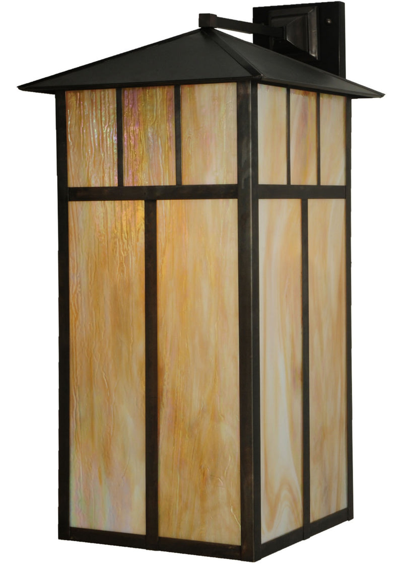 Meyda Tiffany 139586 One Light Wall Sconce, Craftsman Brown