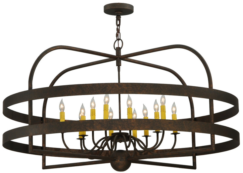 Meyda Tiffany 139590 12 Light Pendant, Gilded Tobacco