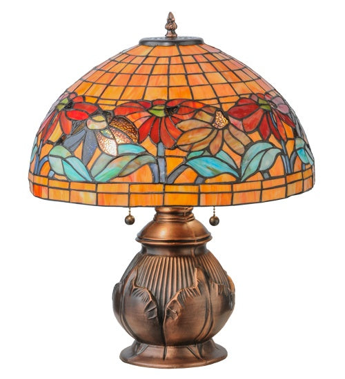 Meyda Tiffany 139609 Two Light Table Lamp, Antique Copper