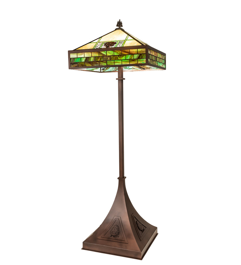Meyda Tiffany 139674 Four Light Floor Lamp, Mahogany Bronze