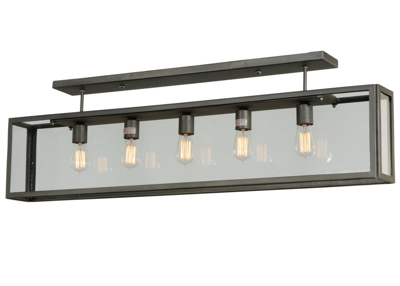 Meyda Tiffany 139731 Five Light Semi-Flushmount, Matte Clear