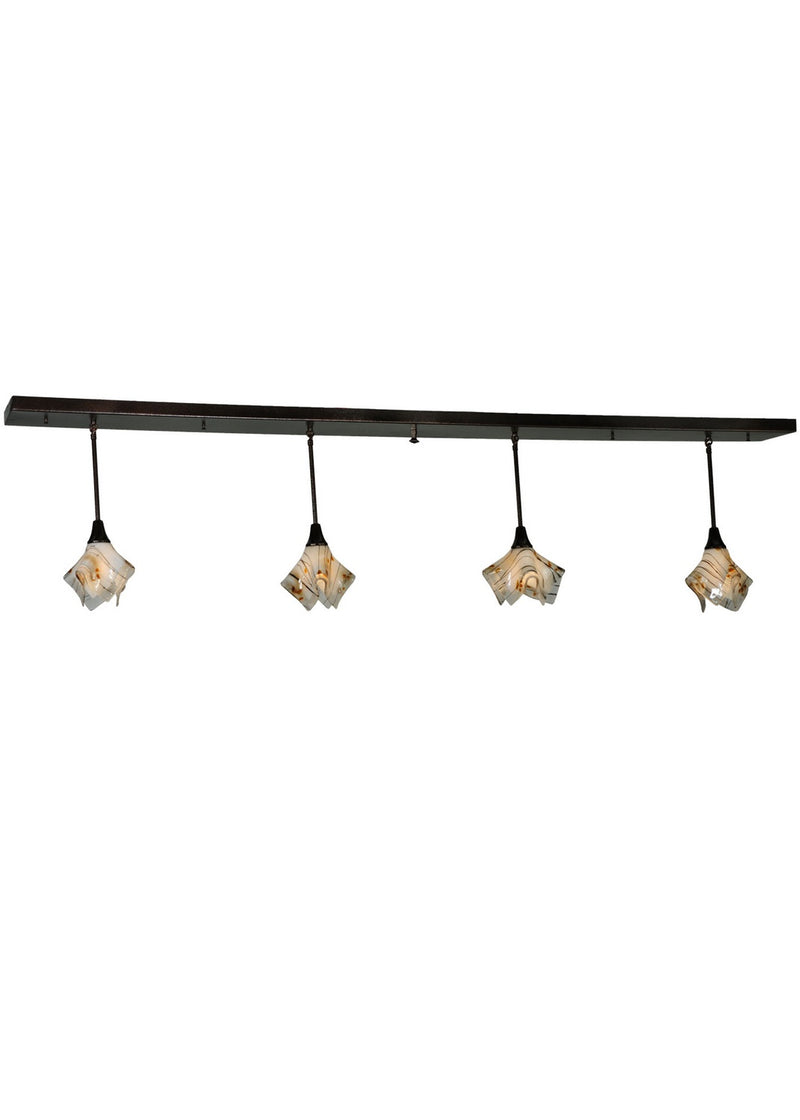 Meyda Tiffany 139801 Four Light Island Pendant, Copper Vein