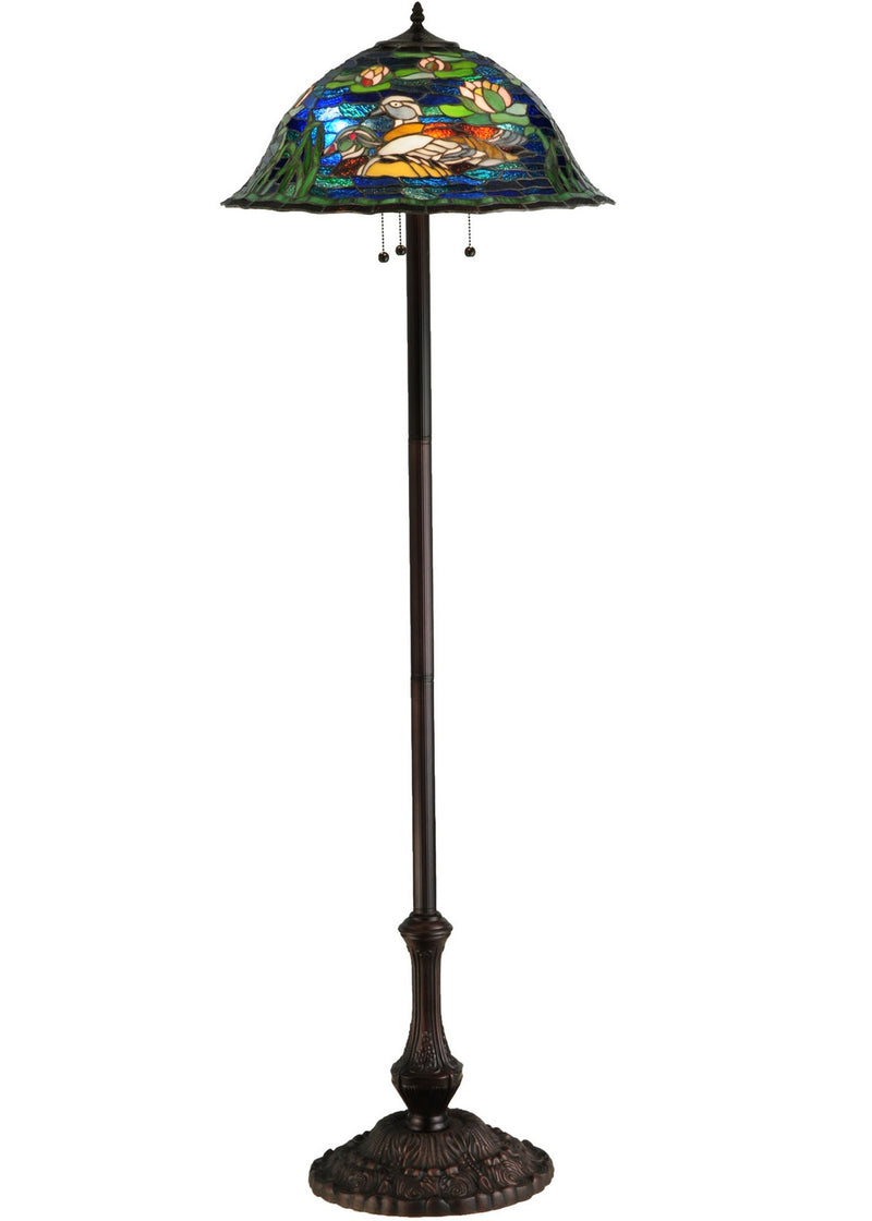 Meyda Tiffany 139892 Three Light Floor Lamp, Mahogany Bronze