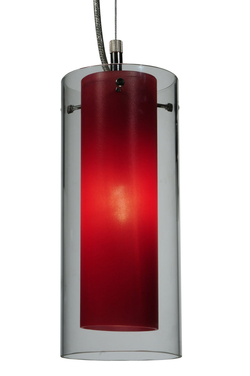 Meyda Tiffany 140183 One Light Mini Pendant, Nickel Powder Coat