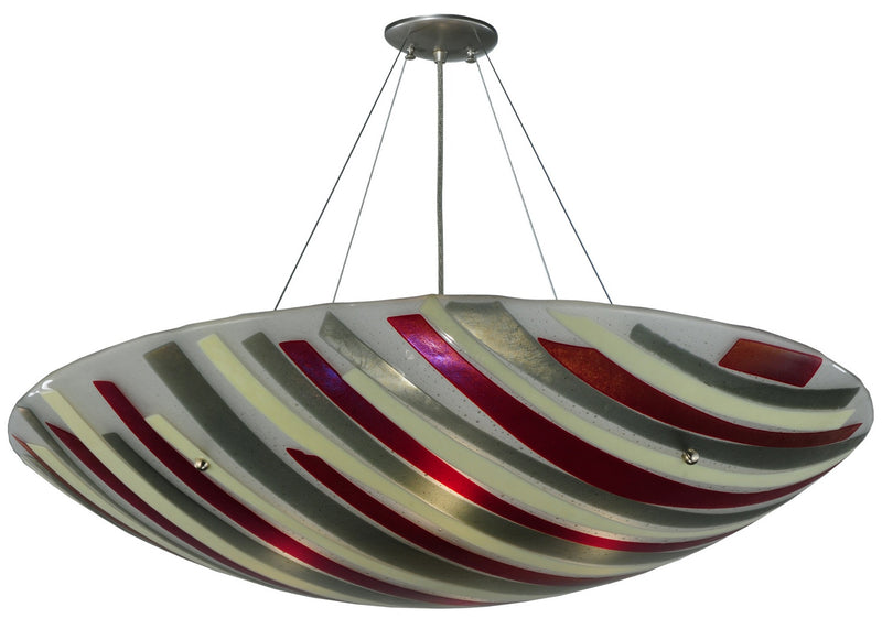 Meyda Tiffany 140260 Four Light Inverted Pendant, Brushed Nickel