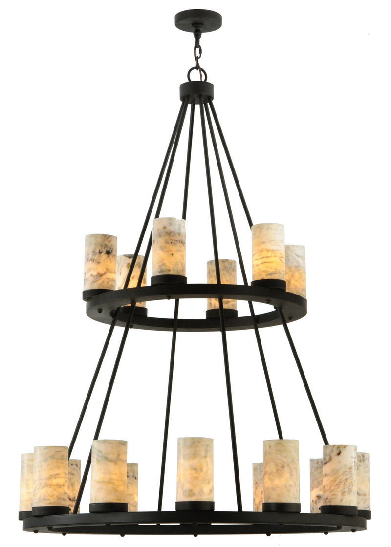 Meyda Tiffany 140432 18 Light Chandelier, Chestnut