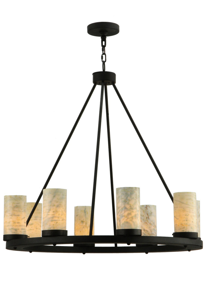 Meyda Tiffany 140445 Eight Light Chandelier, Chestnut