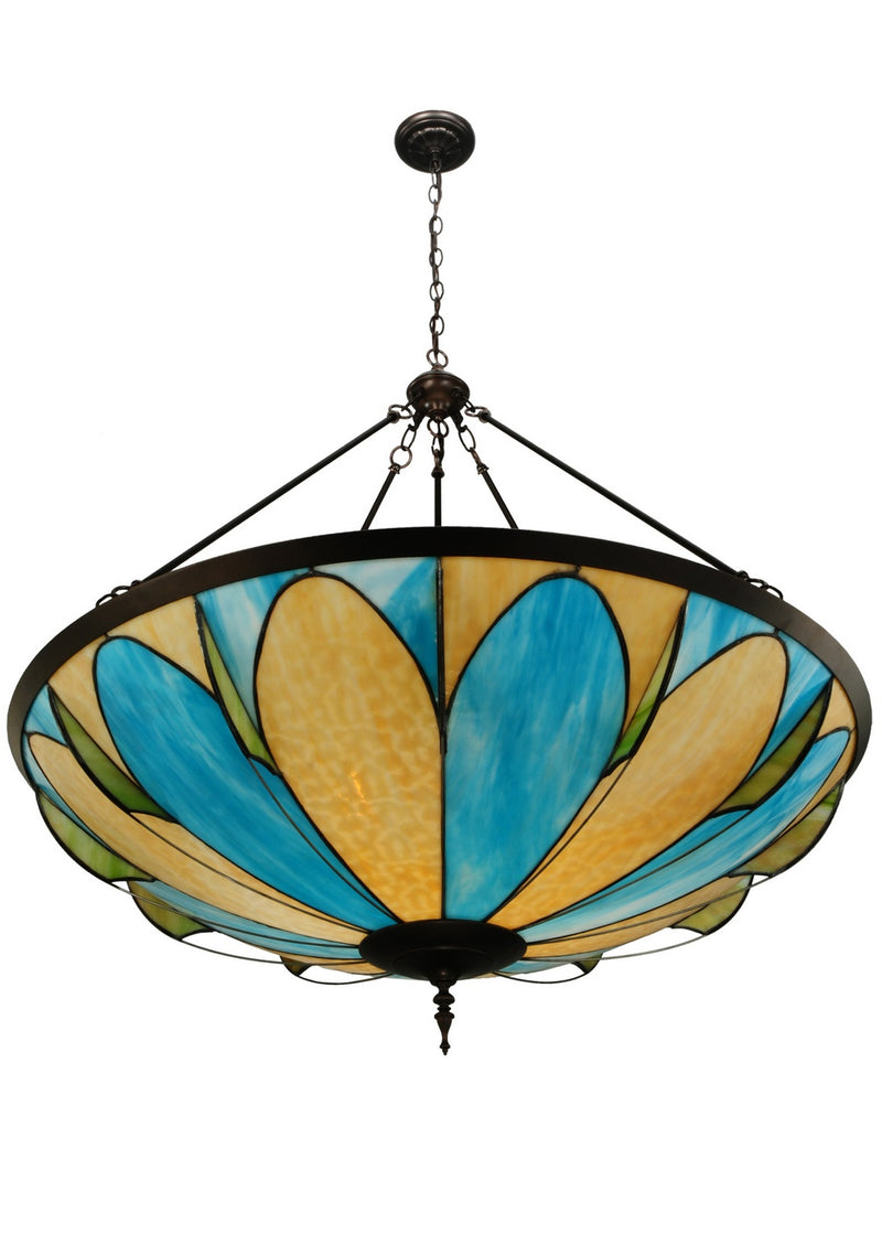 Meyda Tiffany 140460 Three Light Inverted Pendant, Mahogany Bronze