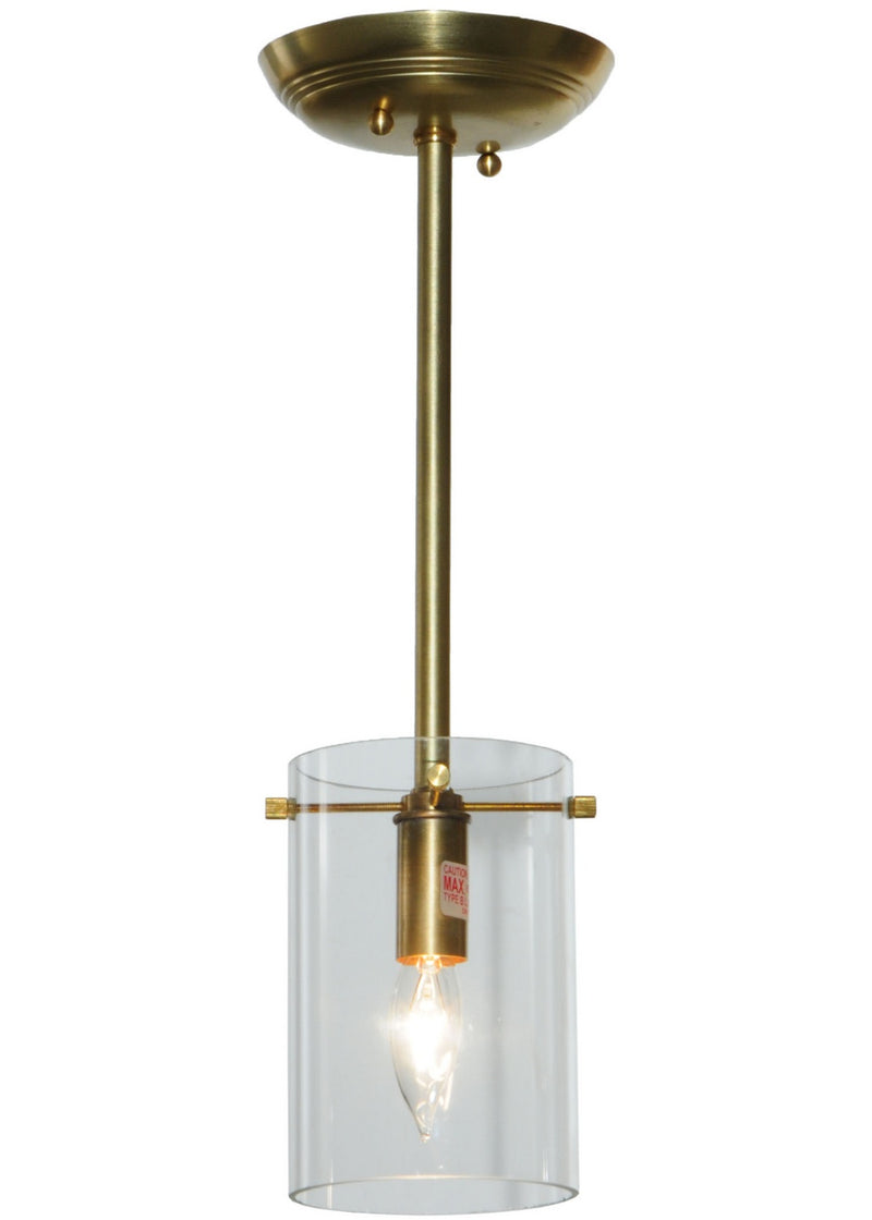Meyda Tiffany 140494 One Light Semi-Flushmount, Natural Brass