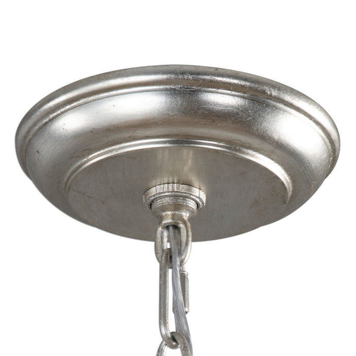 Uttermost 21268 Five Light Chandelier, Burnished Silver