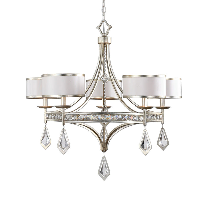 Uttermost 21268 Five Light Chandelier, Burnished Silver