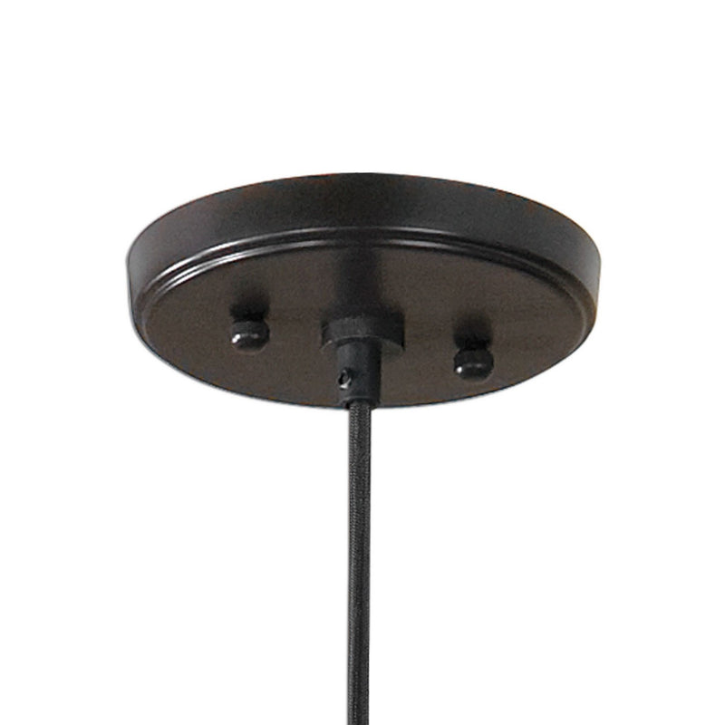 Uttermost 22049 One Light Mini Pendant, Matte Black