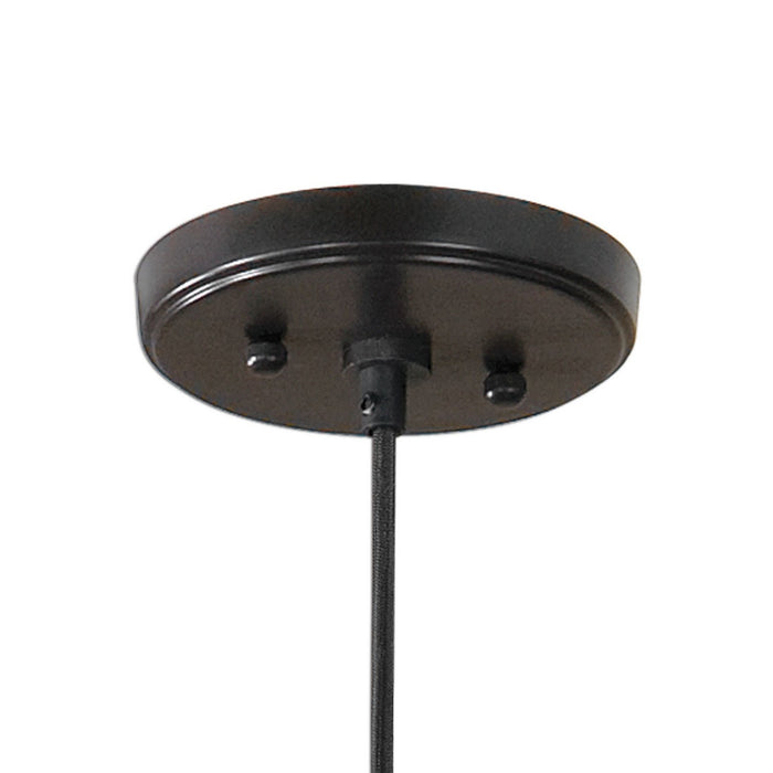 Uttermost 22049 One Light Mini Pendant, Matte Black