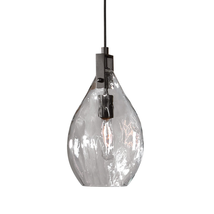 Uttermost 22049 One Light Mini Pendant, Matte Black