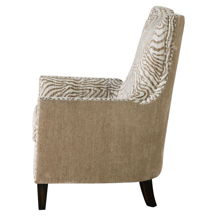 Uttermost 23208 Arm Chair, Stripes In Light, Airy Neutrals