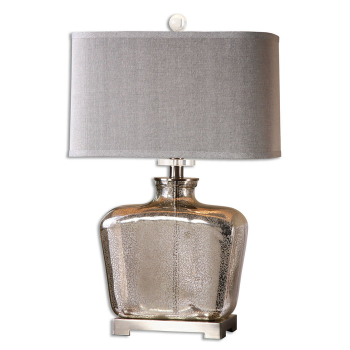Uttermost 26851-1 One Light Table Lamp, Brushed Nickel