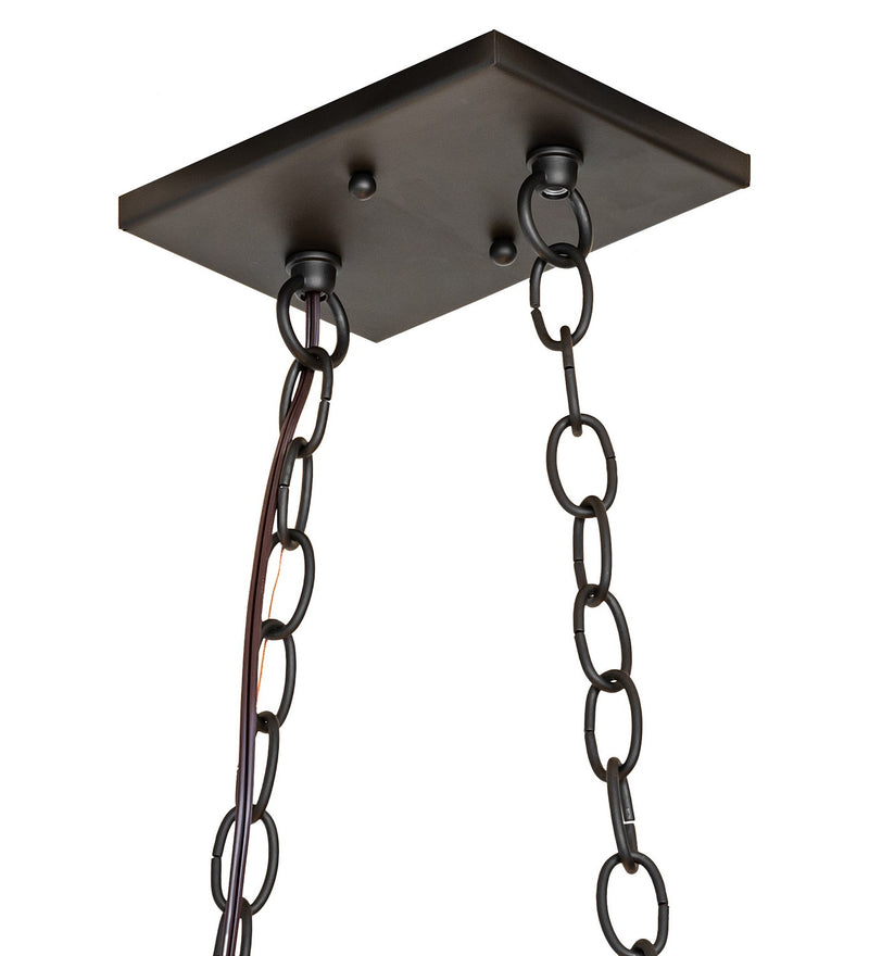 Meyda Tiffany 140599 Six Light Oblong Pendant, Oil Rubbed Bronze