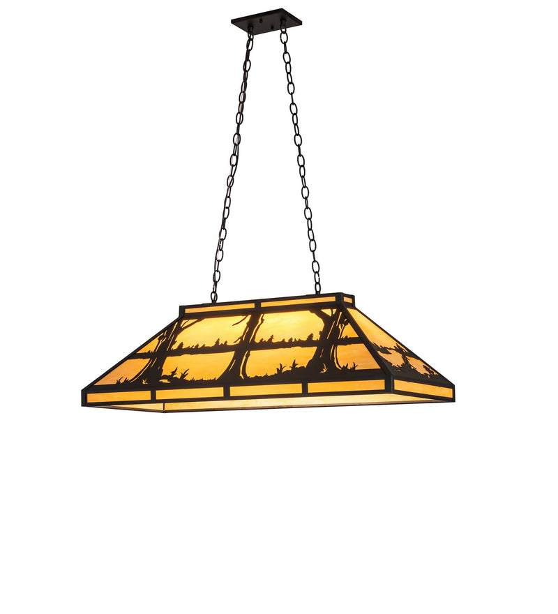 Meyda Tiffany 140599 Six Light Oblong Pendant, Oil Rubbed Bronze