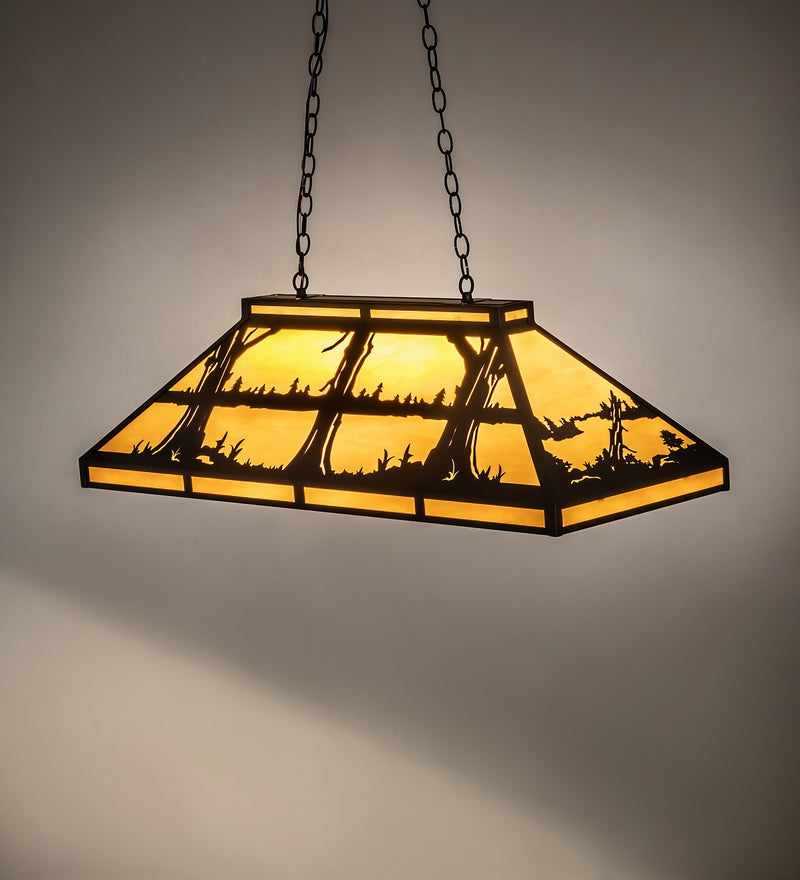 Meyda Tiffany 140599 Six Light Oblong Pendant, Oil Rubbed Bronze