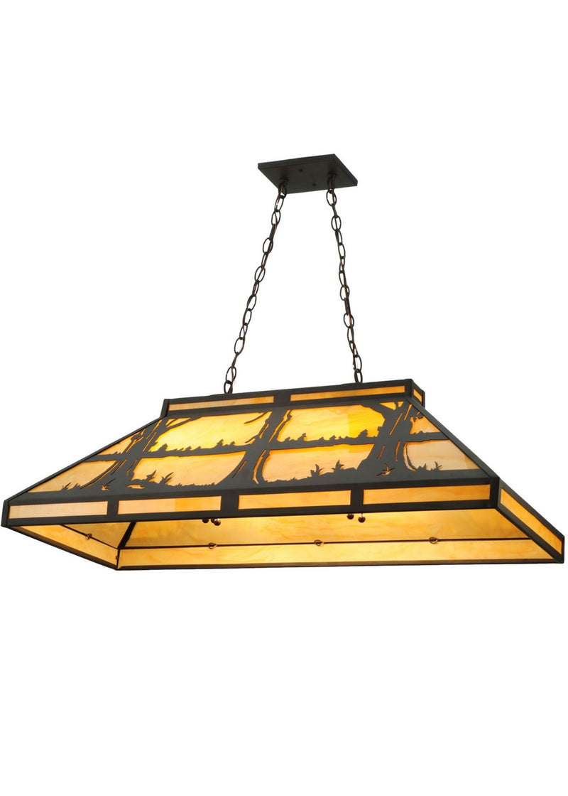 Meyda Tiffany 140599 Six Light Oblong Pendant, Oil Rubbed Bronze