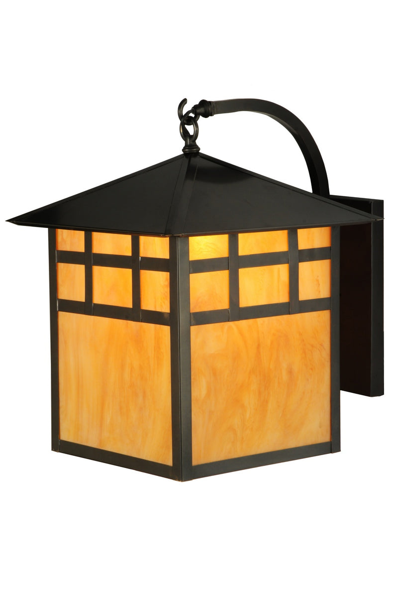 Meyda Tiffany 140645 One Light Wall Sconce, Craftsman Brown