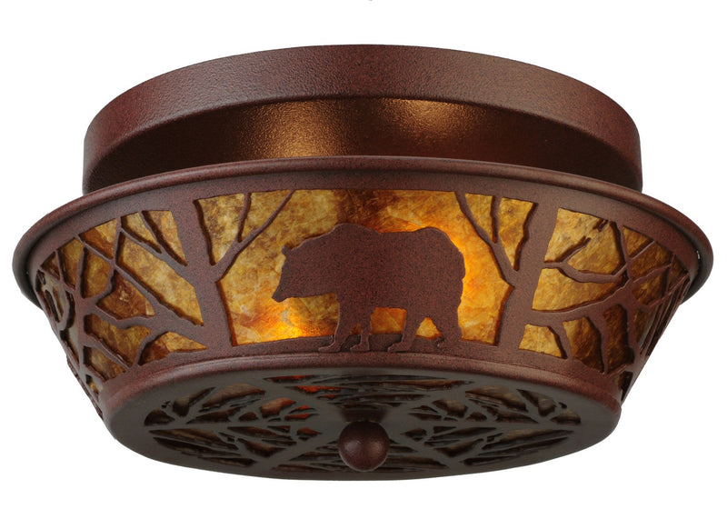 Meyda Tiffany 140650 Two Light Flushmount, Rust