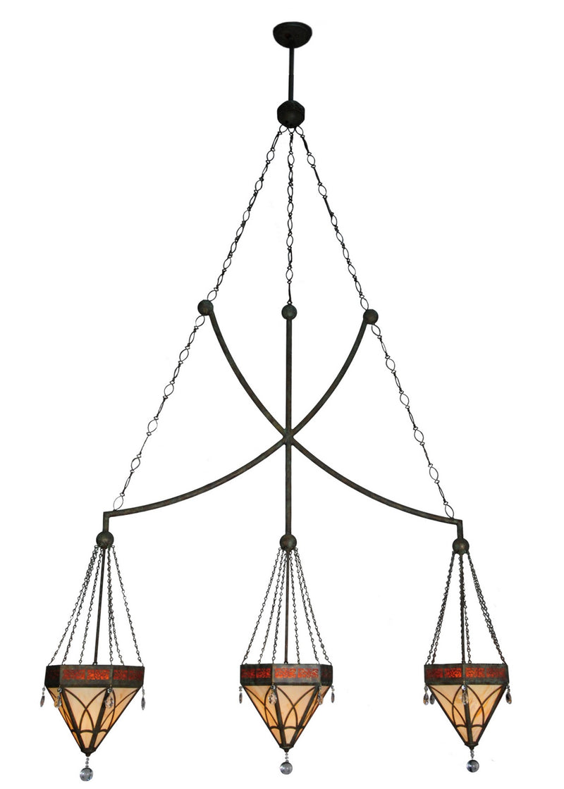 Meyda Tiffany 140698 Three Light Bar Pendant, Capri