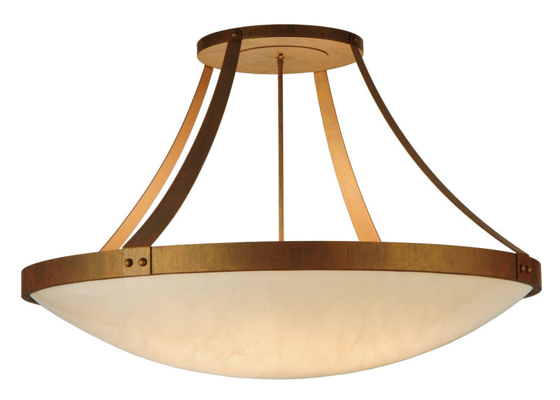 Meyda Tiffany 140875 Eight Light Semi-Flushmount, Cortez Gold