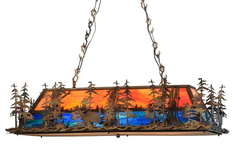 Meyda Tiffany 140884 Nine Light Pendant, Antique Copper