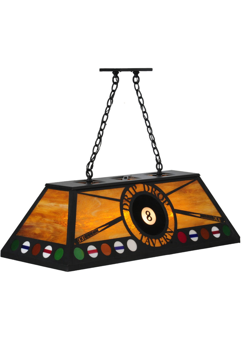 Meyda Tiffany 140891 Nine Light Oblong Pendant, Textured Black