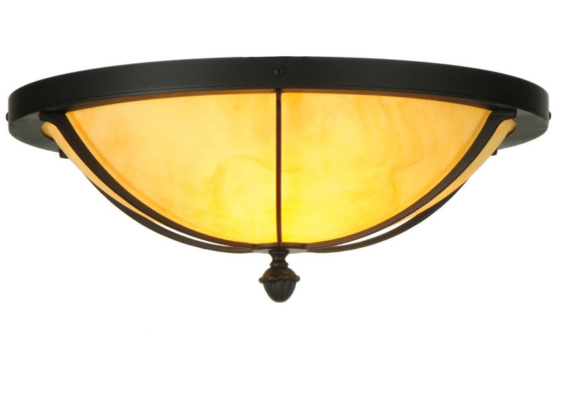 Meyda Tiffany 140926 Two Light Flushmount, Blackwash