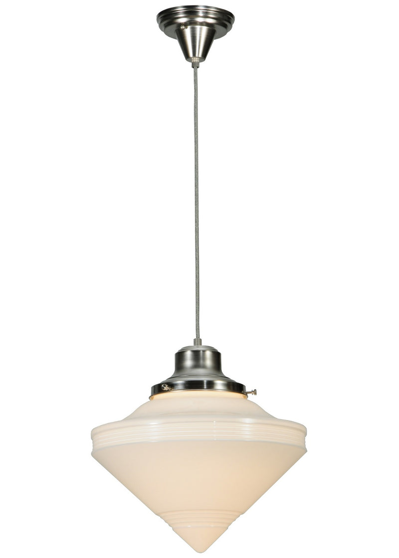 Meyda Tiffany 141103 One Light Pendant, Brushed Nickel