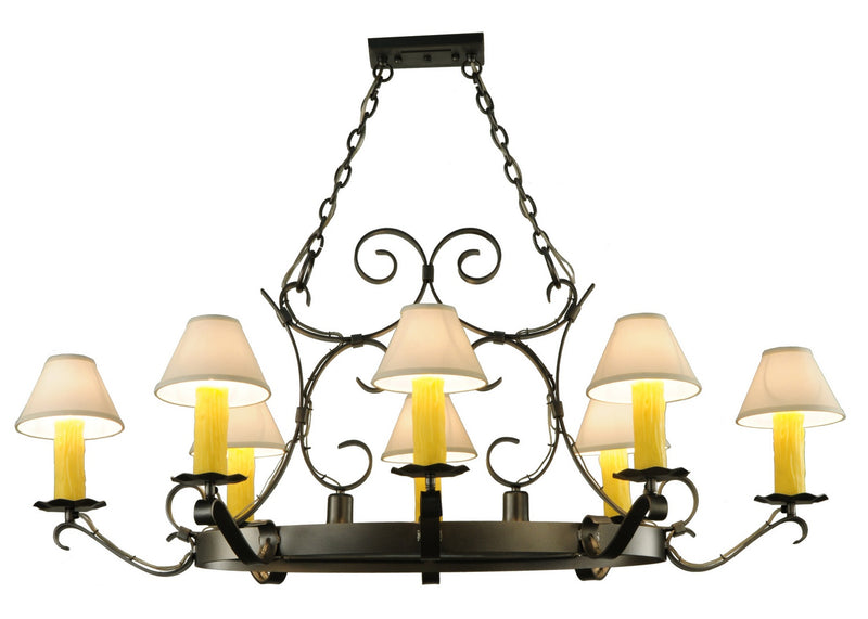 Meyda Tiffany 141127 Ten Light Chandelier, Black Metal,Pewter