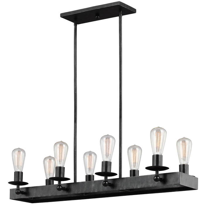 Generation Lighting 3110208-846 Eight Light Island Chandelier, Stardust