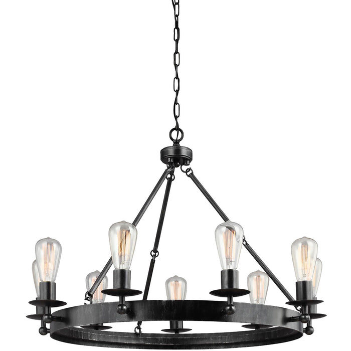 Generation Lighting 3110209-846 Nine Light Chandelier, Stardust