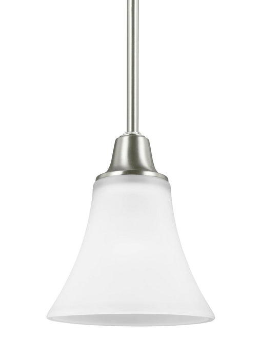 Generation Lighting 6113201-962 One Light Mini-Pendant, Brushed Nickel