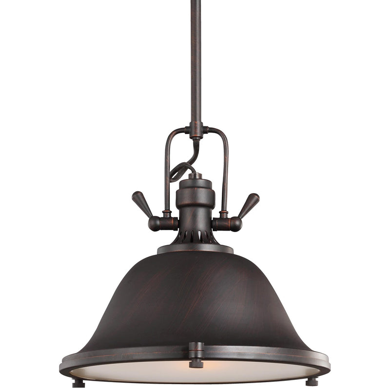 Generation Lighting 6514401-710 One Light Pendant, Bronze