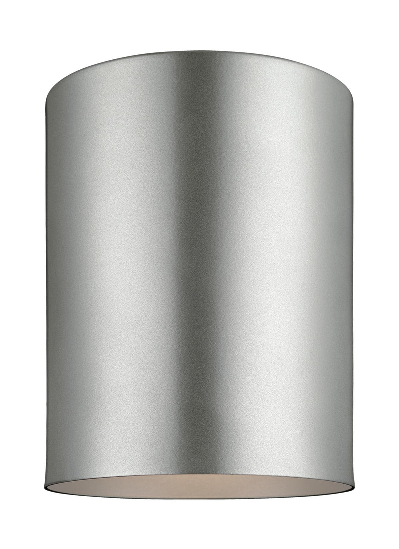 Visual Comfort Studio 7813801-753 One Light Outdoor Flush Mount, Painted Brushed Nickel